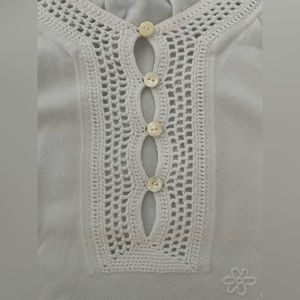 Oilily White Crochet Detail Tank Top - Picture 2 of 4